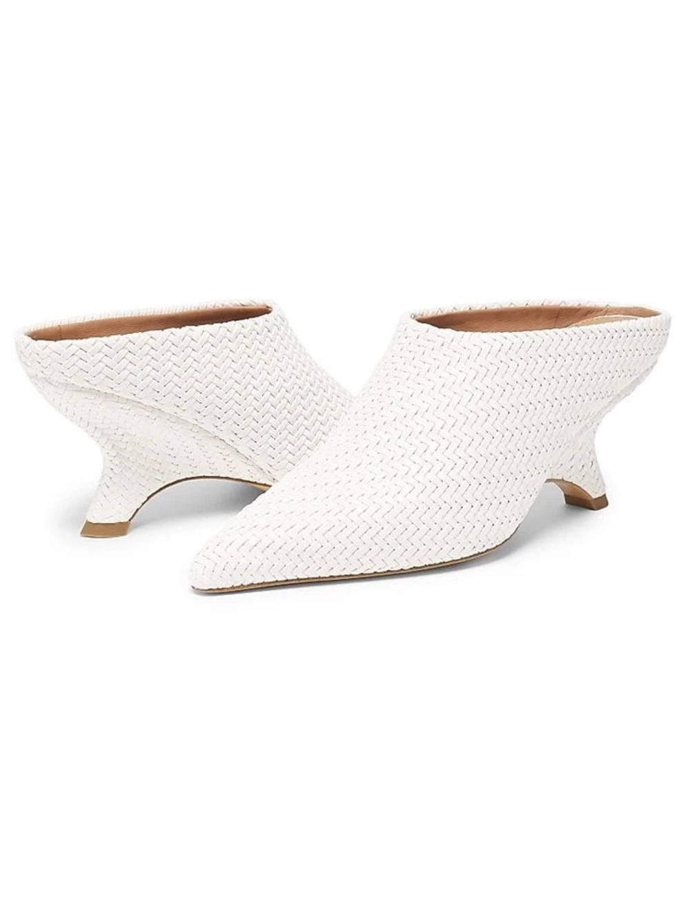 SIMKHAI Women’s Mules Shadow 75MM Woven Vegan Leather